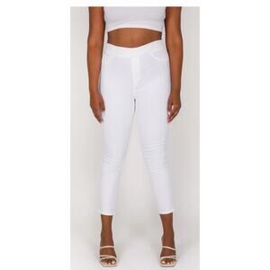 Brand New Sound Style Women's Medium White Platinum White Slimming Pants Cropped